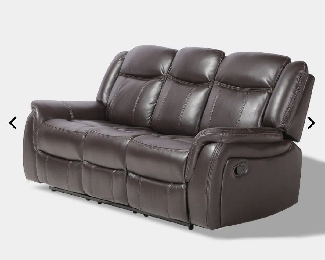 Leather Recliner Sofa 3-Seater (Category: Sofas) located in Makati City. Submitted by 1of1customworks (Listing ID 1468577699, Image 3). Description: - leather 3-seater sofa - Features built-in recliners and comfortable cushions - Sturdy frame in good structural condition - Heavy wear and peeling on upholstery - Perfect project furniture for reupholstering - Self-collection only.
