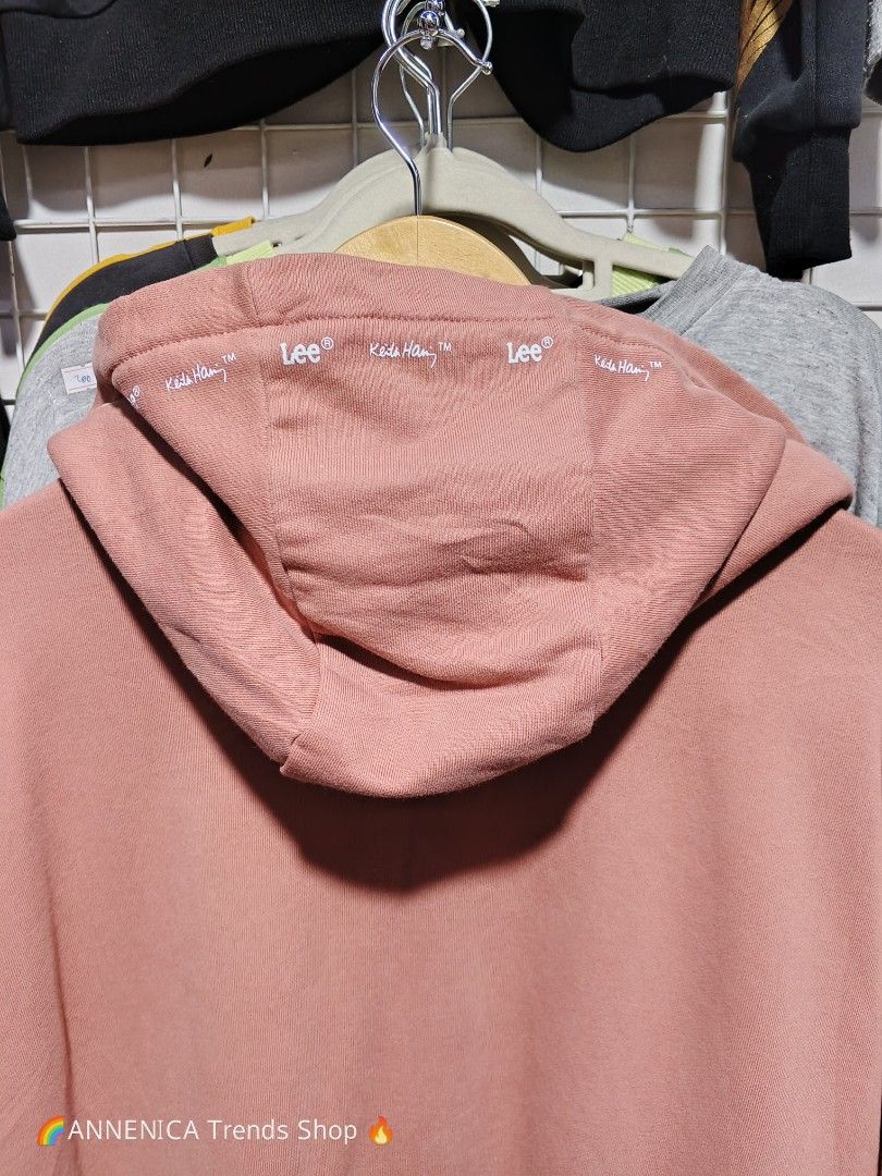 LEE x Keith Haring Collab Hoodie (Category: Coats, Jackets and Outerwear) located in Bulacan. Submitted by annenicathriftthriftlang (Listing ID 1468509363, Image 3). Description: *LEE x Keith Haring Collab Hoodie - Old Rose* *Size L to XL *DIMES:* - Width: 23 inch (pit to pit) - Length: 28 inch - Sleeve: 24 inch - Shoulder: Drop shoulder / Oversized fit - Fit: L to XL (oversized) *CONDITION:* Excellent, no issue, makapal, embroidered sleeve print