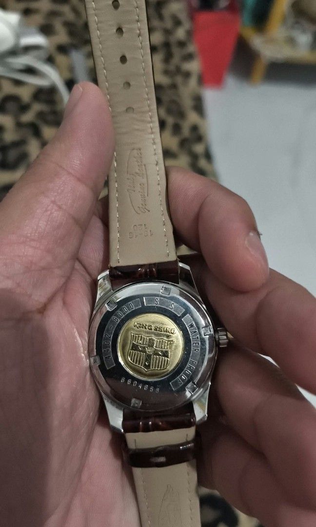 Legendary 44KS king seiko (Category: Luxury Watches) located in Caloocan City. Submitted by kuroki_times (Listing ID 1468662975, Image 2). Description: For sale ❗❗❗ Vintage King seiko Known as the 44KS Circa 1969 Ref : 4402-8000 Condition : 9/10 (Vintage condition) Good condition for its age Will come with aftermarket straps as inclusion Location Calamba laguna PM for interested.