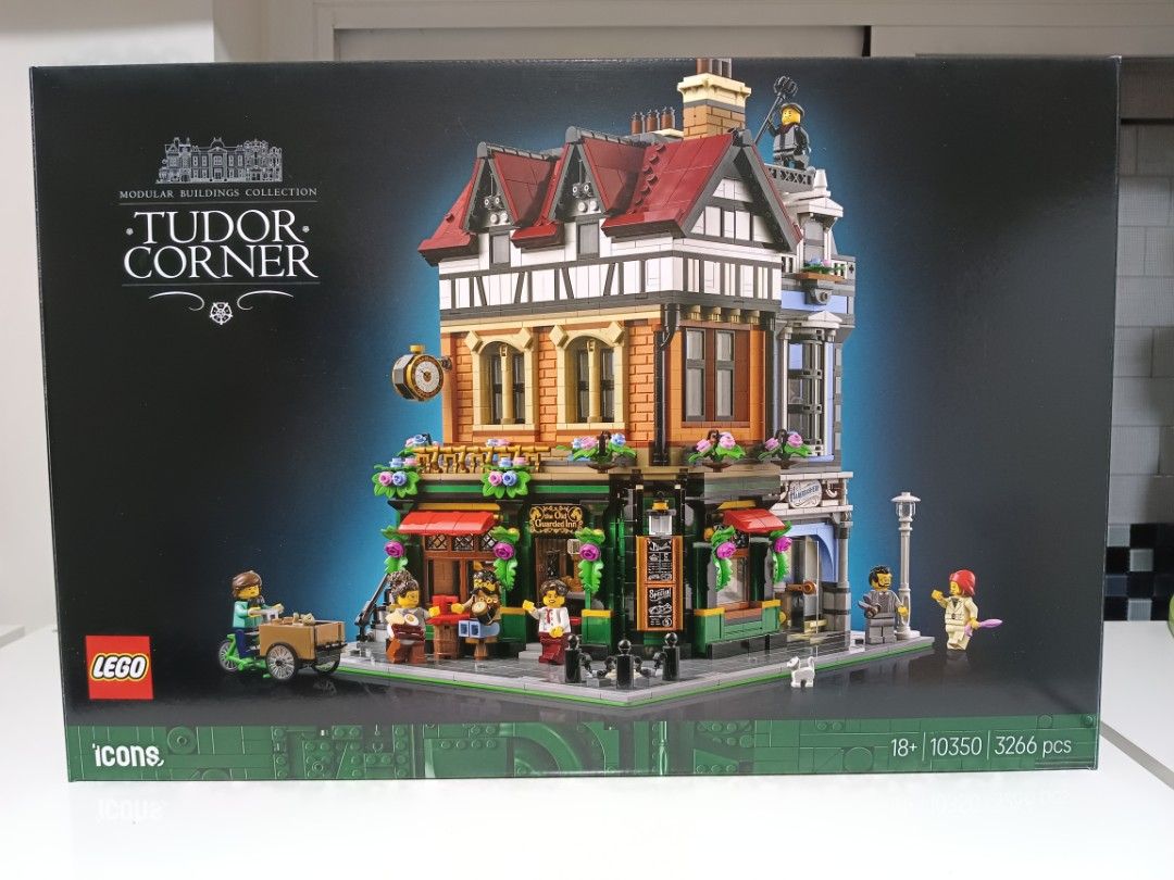LEGO Icons 10350 - Tudor Corner (Category: Lego & Building Sets) located in Pasig City. Submitted by mortenk1986 (Listing ID 1468650169, Image 1). Description: Pre-owned, but only used for display. Never played with and kept in excellent condition. The set is 100% complete, including all minifigures, and has been carefully disassembled following the official LEGO instructions. All pieces have been sorted and repacked into new, numbered ziplock ba