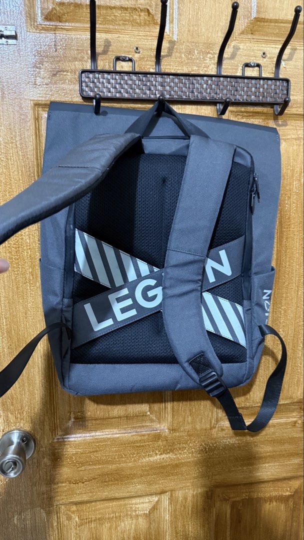 Lenovo Legion Gaming Backpack Grey (Category: Backpacks) located in Makati City. Submitted by andrae.thomas (Listing ID 1468680287, Image 2). Description: - Authentic Lenovo Legion gaming backpack in dark grey - Stylish geometric design on the top flap - Breathable mesh padded back panel with bold Legion branding - Loc: Makati. - Meet Up: Taft, DLSU, CSB.