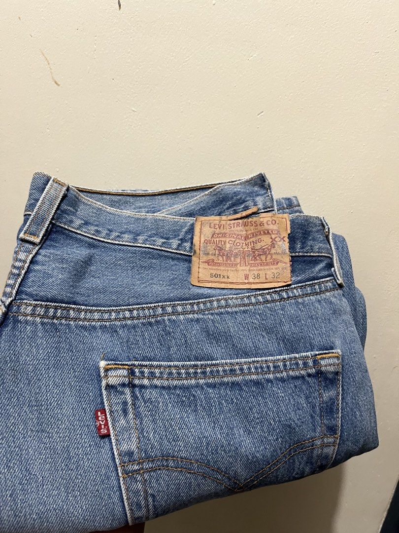 Levi's 501XX Vintage Denim (Category: Jeans) located in Manila. Submitted by an0_na (Listing ID 1468571275, Image 1). Description: - Brand: vintage Levi's 501XX (Authentic USA) - Color: Light wash blue - Material: 100% Cotton - Closure: Standard button fly.