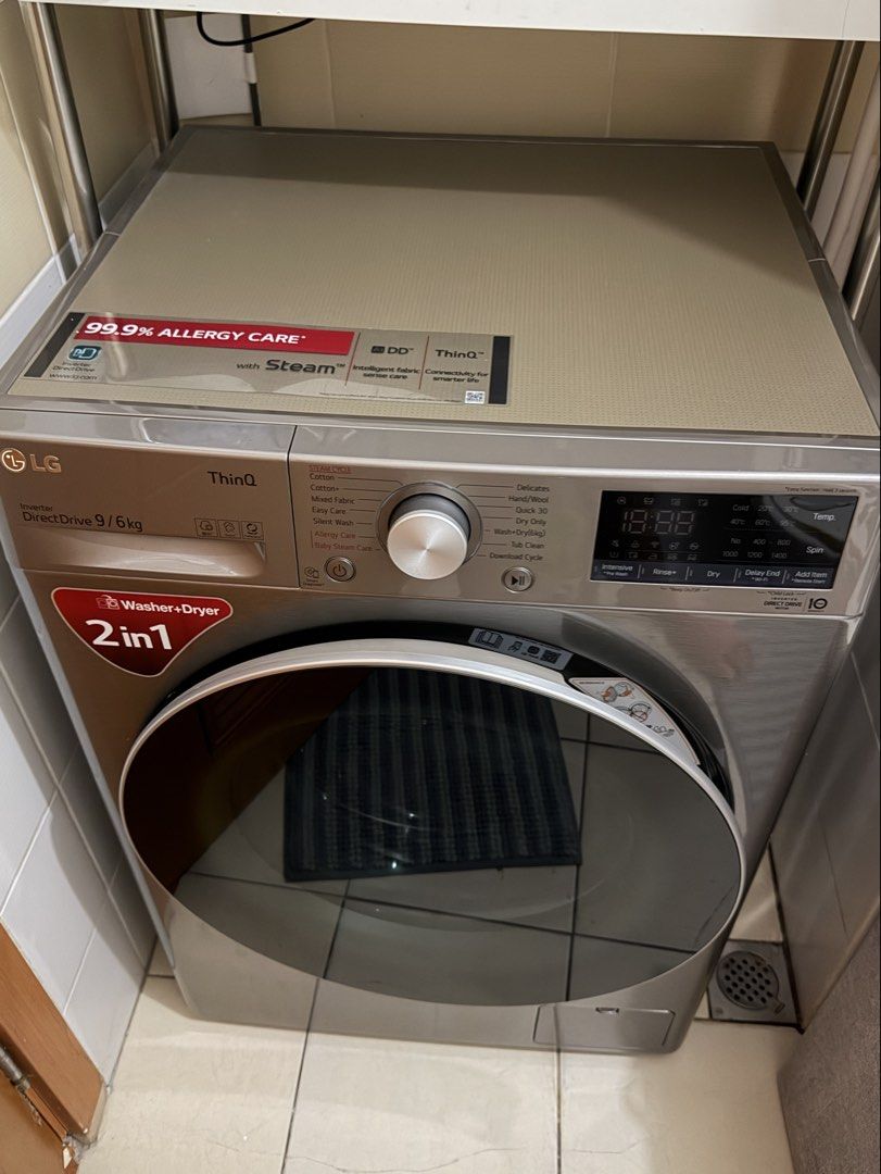 LG ThinQ 9/6kg Washer Dryer (Category: Washing Machines and Dryers) located in Manila. Submitted by r_trisha (Listing ID 1468664493, Image 2). Description: SRP: ₱59,995 Negotiable | Pick up c/o buyer DM for further details .
