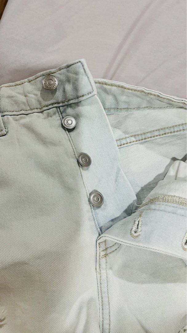 Light blue denim shorts (Category: Shorts) located in Bacolod City. Submitted by mairea (Listing ID 1468532788, Image 3). Description: Fits 27-29 waist.