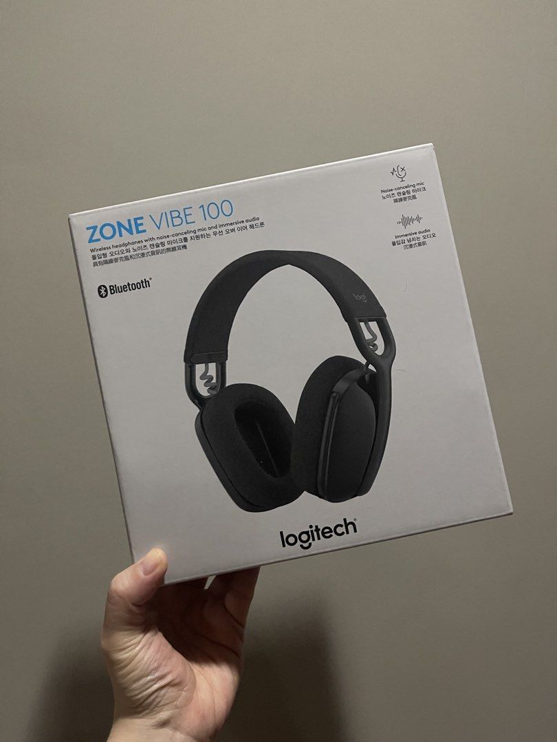 Logitech Zone Vibe 100 Wireless Headphones (Category: Headphones & Headsets) located in Pasig City. Submitted by altopentle (Listing ID 1468541456, Image 1). Description: - Item: Logitech Zone Vibe 100 Wireless Headphones - Color: Black - Condition: Brand new, unopened - Audio: 40 mm speaker drivers for rich sound and music - Mic: Built-in noise-canceling microphone for crystal-clear calls - Connectivity: Bluetooth with multipoint support - Extra
