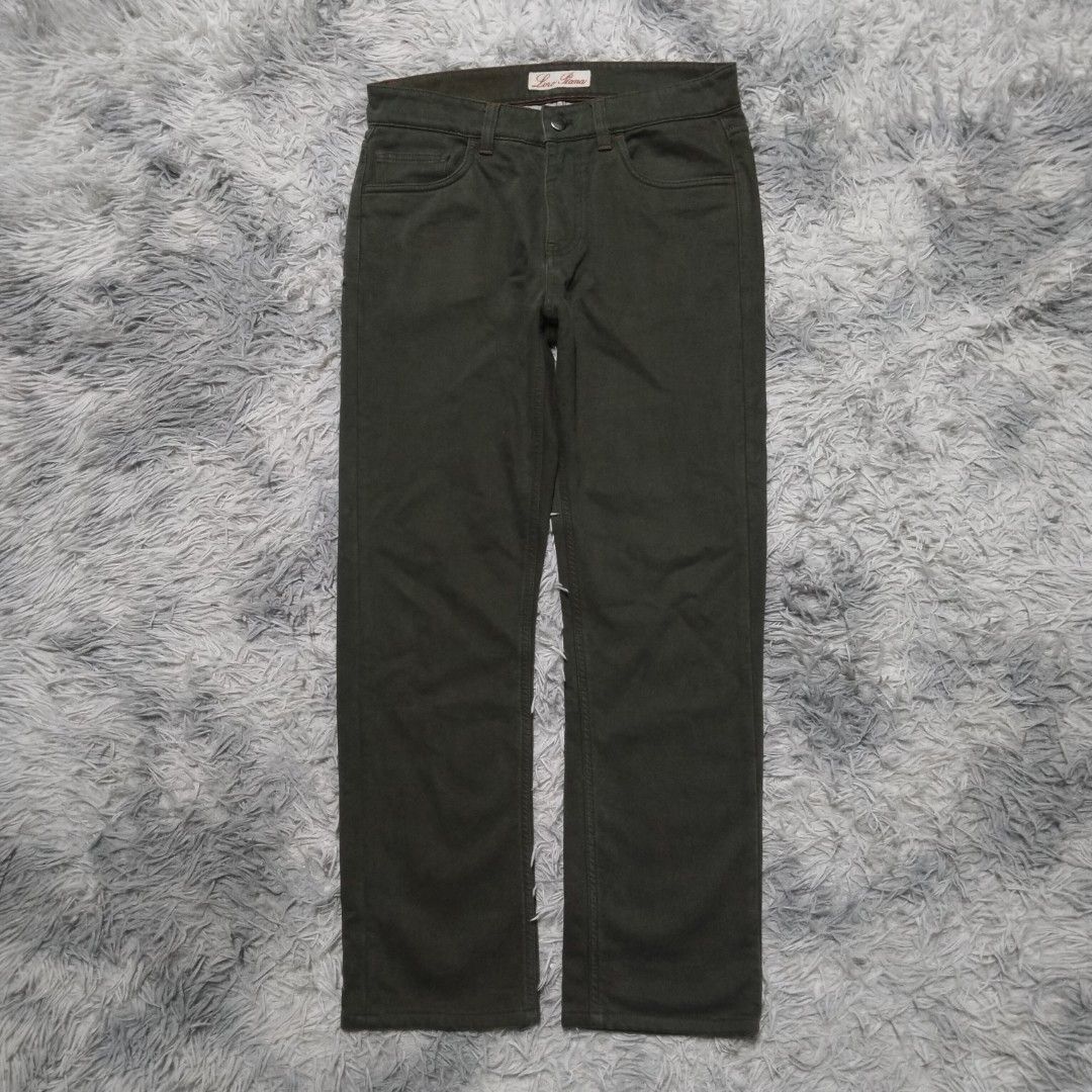 LORO PIANA (Category: Jeans) located in Cavite. Submitted by realdeal98 (Listing ID 1468671519, Image 1). Description: LORO PIANA - AUTHENTIC - Excellent NEW CONDITION - OLIVE GREEN Measurement when Iaid flat Size 31 on tag 15.5 inches waistline 38 inches length 38 inches outseam 27.5 inches inseam 7.5 inches leg opening 8.5 inches frontrise 9 inches thigh 5000 shipped via JNT.