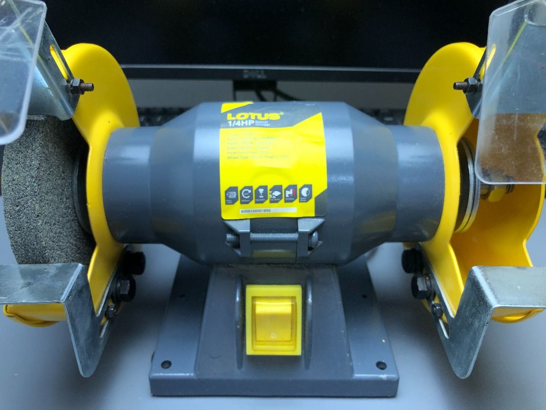 Lotus Bench Grinder (Category: Construction Tools & Equipment) located in Las Pinas. Submitted by nekomiko1989 (Listing ID 1468555342, Image 2). Description: Lotus Bench Grinder used only few times bago bago pa with box manual quality build 1 grinding stone only original price 2,560 Location: Laspinas City pwede meetup near Laspinas City .