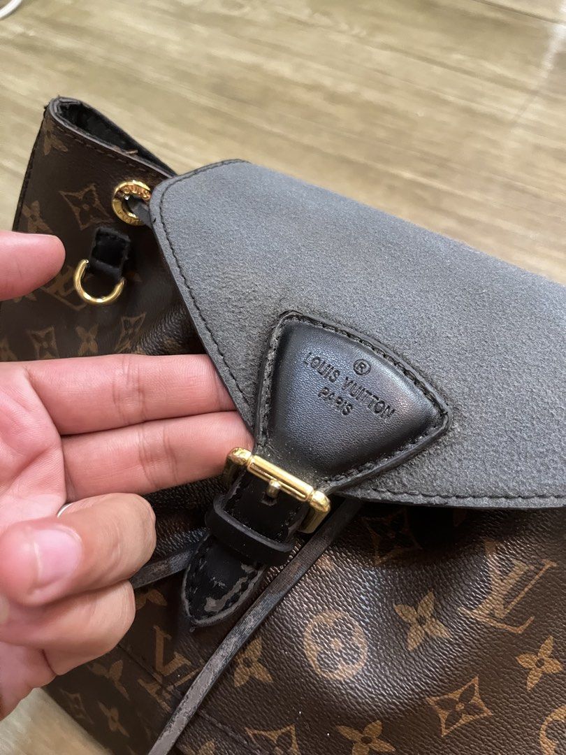 LOUIS VUITTON Monogram Montsouris pm black (Category: Backpacks) located in Manila. Submitted by owjayy01 (Listing ID 1468502363, Image 2). Description: LOUIS VUITTON Monogram Montsouris PM Black excellent condition issue: sign of usage.