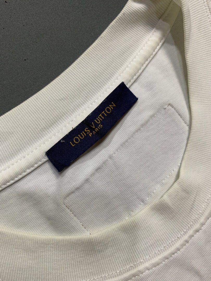 Louis Vuitton Virgil Abloh Graphic Tee White (Category: Tshirts & Polo Shirts ) located in Kalibo. Submitted by gneiss2002 (Listing ID 1468527842, Image 3). Description: - Brand: Louis Vuitton (Virgil Abloh Collection) - Color: White - Fit: Relaxed fit with short sleeves and classic crew neck - Design: Large detailed sketch graphic printed on the back - Details: Signature brown leather label stitched near the neckline - Style: Great statement pie