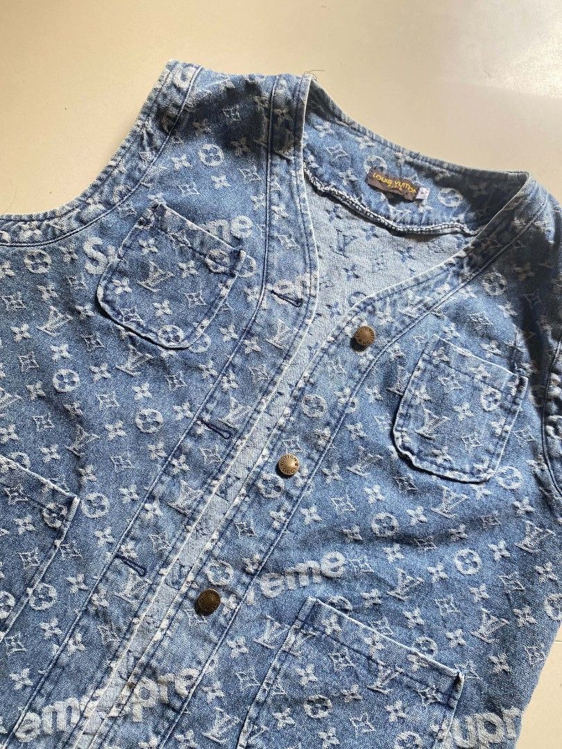 Louis Vuitton X Supreme Denim Monogram Design (Category: Coats, Jackets and Outerwear) located in Cabagan. Submitted by kiane10 (Listing ID 1468596028, Image 2). Description: .