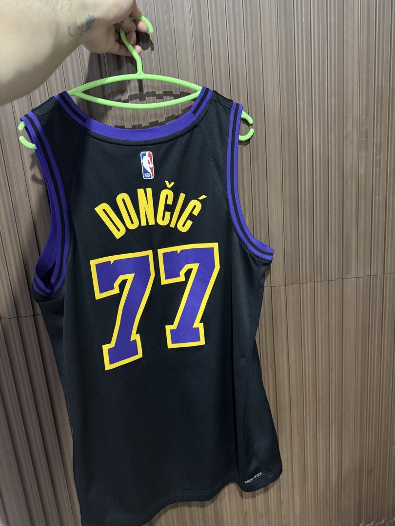 Luka Doncic Jersey "City Edition" Black (Category: Activewear) located in Manila. Submitted by casepro.ph (Listing ID 1468635478, Image 2). Description: 100% Authentic Size Large No Issue. Used Once (mostly fitted) .