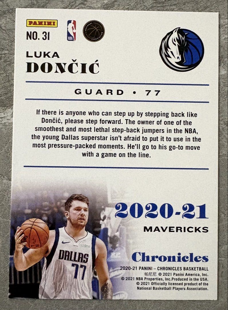Luka Dončić 31 (Category: Raw Singles) located in Manila. Submitted by steadycards80 (Listing ID 1468526130, Image 2). Description: .