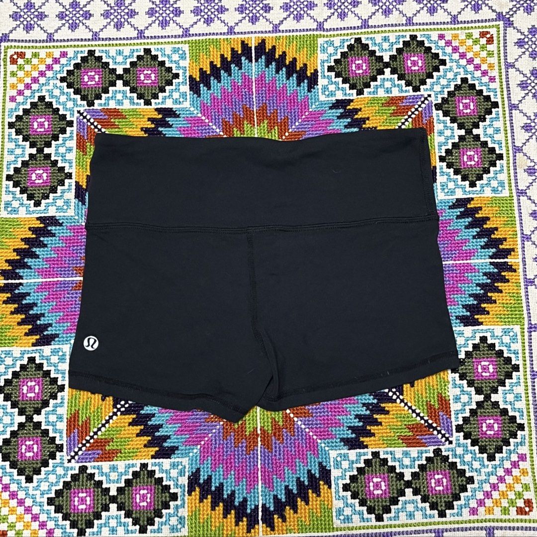 Lululemon Black Athletic Shorts Size 4 (Category: Shorts) located in Dagupan City. Submitted by vernzkee (Listing ID 1468521752, Image 2). Description: - Authentic Lululemon black athletic shorts - High-waisted style with smooth, stretchy workout fabric - Convenient interior waistband pocket with original size dot - Subtle reflective logo on the lower left leg hem - Clean stitching inside and out - Ideal for running, yoga, gym workouts, or athlei