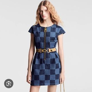 LV dress (Category: Dresses) located in Pasig City. Submitted by supremokicksmanila (Listing ID 1468550817, Image 2). Description: LV Dress 18.5x32 excellent condition *missing belt 1499 shipped dm to purchase lalamove within metro j&t outside metro no return and exchange policy.