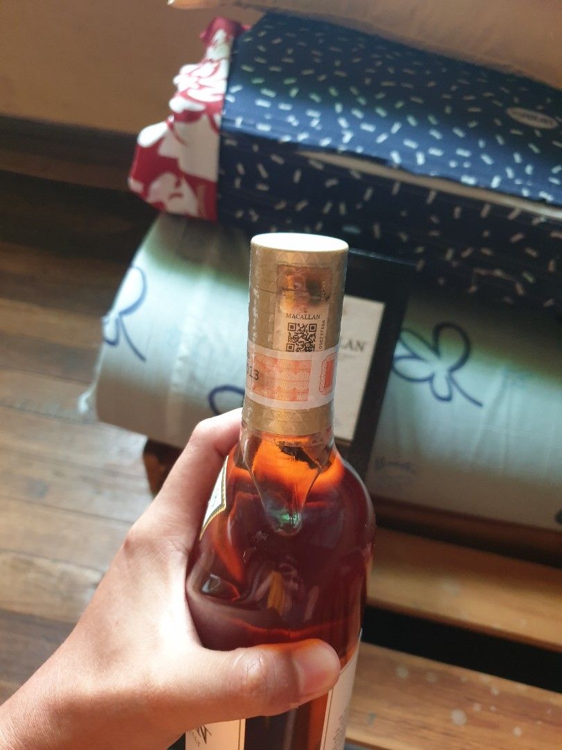 Macallan 18 2020 (Category: Beverages) located in Manila. Submitted by happystar.1459bf (Listing ID 1468562522, Image 2). Description: RUSH SALE: The Macallan 18 Years Old Sherry Oak Cask (Annual 2020 Release) Letting go of this highly collectible bottle from my personal home bar collection. Need urgent funds today. Condition: 100% Authentic, brand new, factory sealed, and pristine box condition. Authenticity Guarantee: Complete with official Fut
