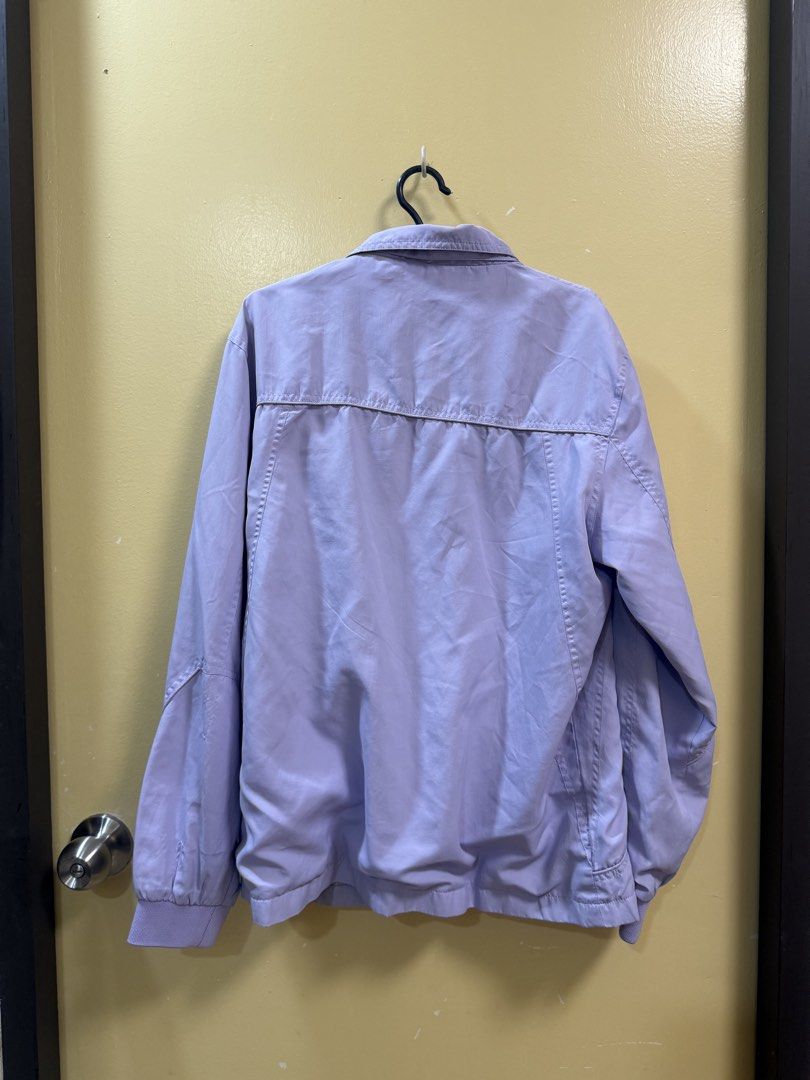 Madico Light Purple Zip-Up Jacket Size S (Category: Coats, Jackets and Outerwear) located in Makati City. Submitted by shoprory (Listing ID 1468596184, Image 3). Description: - Brand: Madico - Size: S - Color: Light purple - Design: Full front zipper, collar neck, and ribbed cuffs - Details: Lightweight fabric with stylish mesh detailing near the collar and a back horizontal shoulder seam - Condition:missing zipper handle - Perfect for: Breezy we