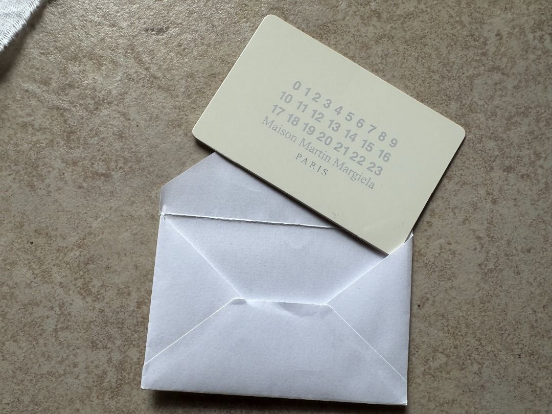 MAISON MARTIN MARGIELA Authenticity Card (Category: Everything Else Others) located in Mandaluyong City. Submitted by yohjivangarcons (Listing ID 1468549094, Image 1). Description: From the era of Martin. .