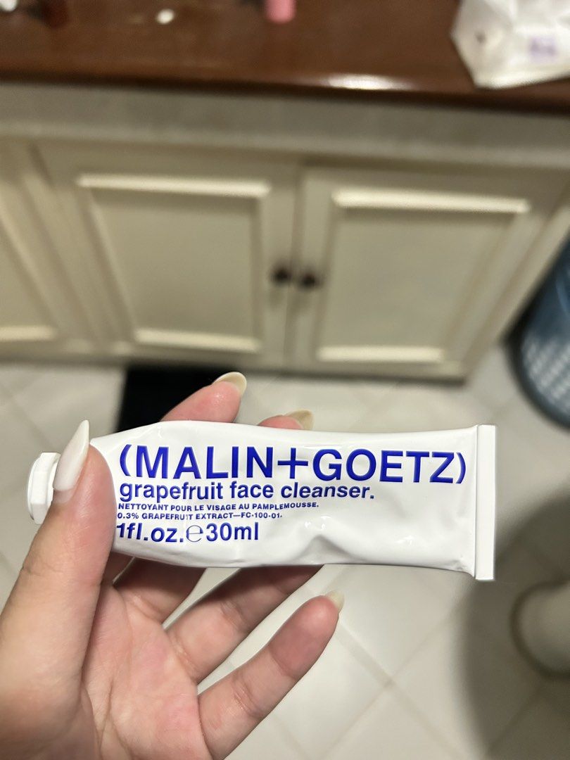 MALIN+GOETZ Grapefruit Face Cleanser & Vitamin E Moisturizer 30ml (Category: Face Care) located in Paranaque City. Submitted by cece14237 (Listing ID 1468561909, Image 1). Description: - Brand: MALIN+GOETZ sold as bundle - Set includes: Grapefruit Face Cleanser (30ml) and Vitamin E Face Moisturizer (30ml) - Condition: Opened ~10-20% used - Perfect travel size for gym bags, staycations, or flights - Gentle formulas suitable for daily cleansing and