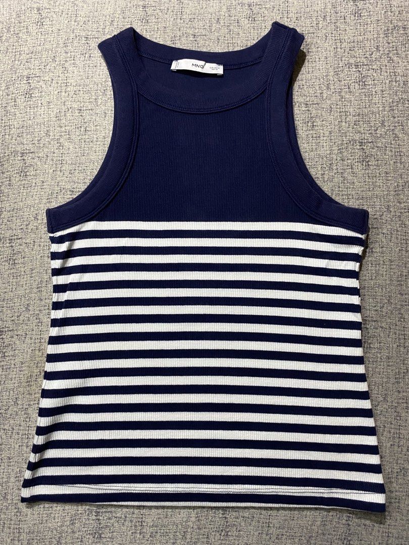 Mango Stripe Top (Category: Sleeveless) located in Manila. Submitted by glen_n (Listing ID 1468525586, Image 2). Description: Mango Stripe Top Size: Medium (M) Condition: Preloved, in good condition Originally purchased for ₱1,295 Selling for only ₱400 ❌NO When worn ❌NO Sh0pee checkout ❌ Strictly NO return/NO exchange policy.
