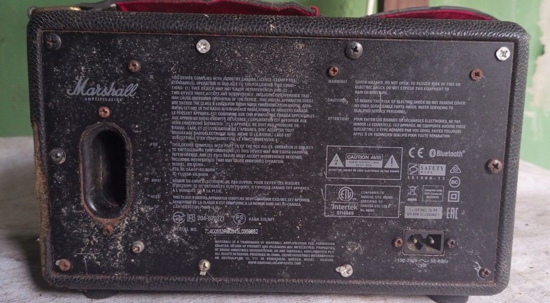 Marshall Kilburn 1 *NO POWER* (Category: Soundbars, Speakers & Amplifiers) located in Navotas City. Submitted by roscoe1125 (Listing ID 1468556334, Image 3). Description: "with Issue" NO POWER MARSHALL KILBURN 1 Bigla nlng nawlaan yan ng power while listening to music (3mnths ago) naka display nlng sya sa room.. No time and xtra budget para ipaayos pa. Selling this at 4500 nego pa sa sure Buyer M A L A B O N. C I T Y.