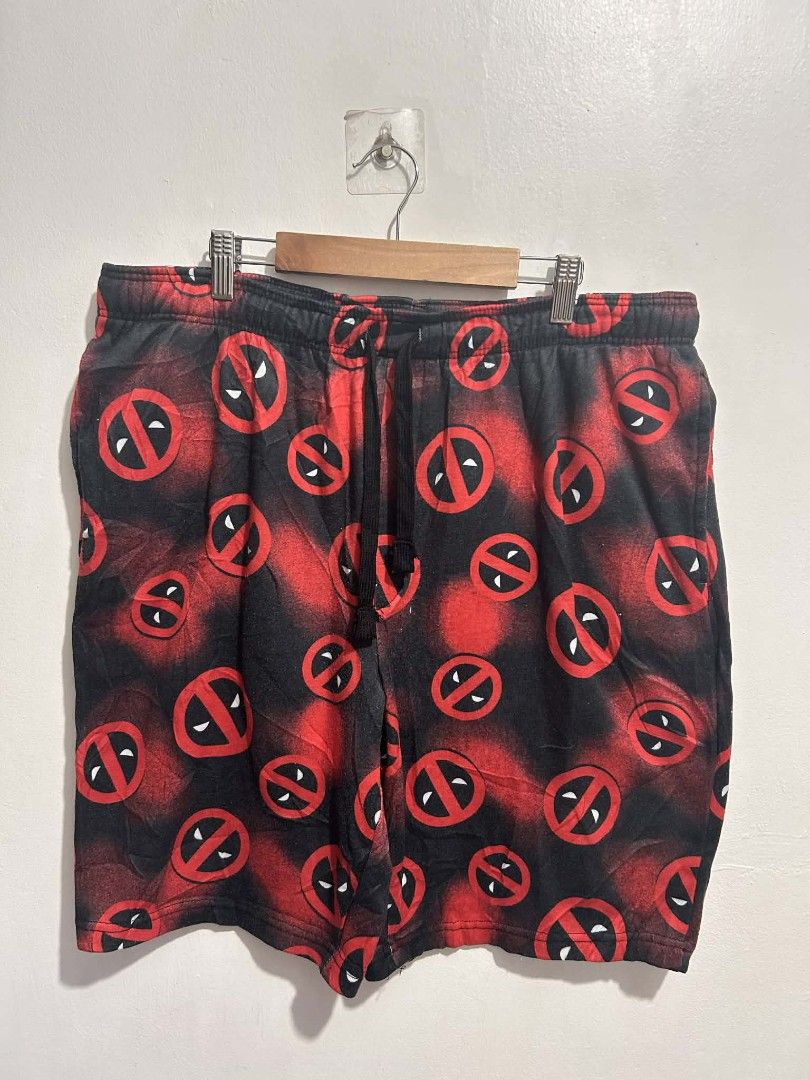 Marvel Deadpool All-Over Print Sleep Shorts Red & Black (Category: Shorts) located in Rizal. Submitted by thrift_finds_739 (Listing ID 1468601499, Image 1). Description: Size: XLarge Length: 12 Thigh: thigh 12 Inseam: 9 Leg Opening: 12 Please manage your expectations — we open premium bulk ukay bundles shipped directly from the US! 🇺🇸.