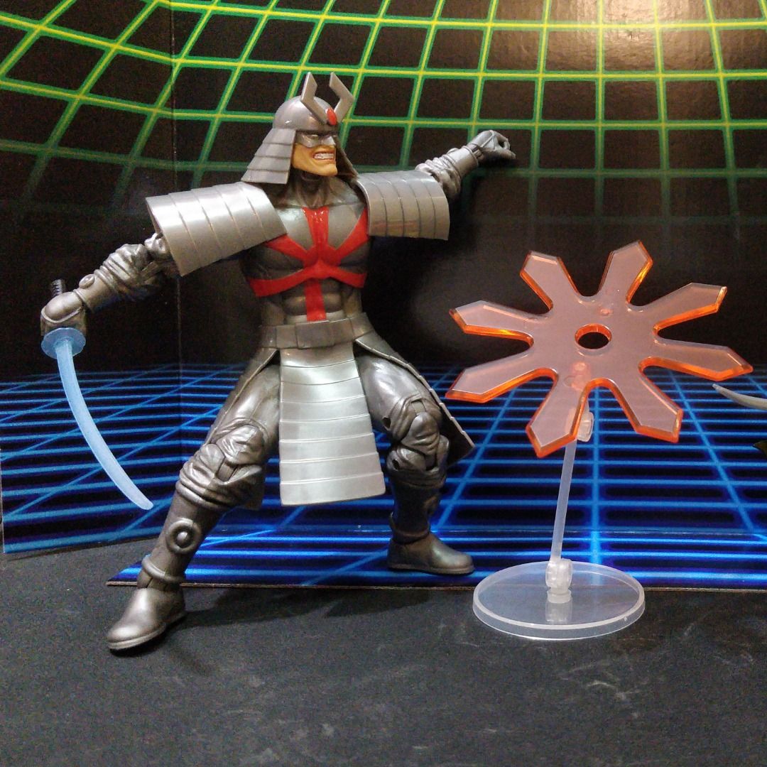 Marvel Legends Silver Samurai Action Figure With Accessories (Category: Figurines & Statues) located in Quezon City. Submitted by caduceus.dc (Listing ID 1468575291, Image 2). Description: Hasbro Marvel Legends Gamerverse Silver Samurai - ₱850 - Condition: Authentic Hasbro, excellent condition, perfect paint apps, no broken Joints, WYSIWYG - Note: Akuma Figure for scale only and is not included. No box. - Location: Batasan Hills, Commonwealth, QC