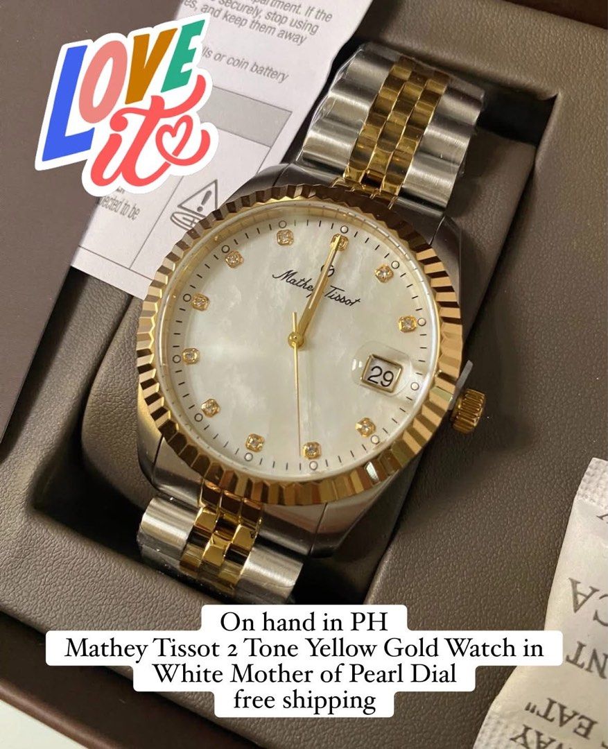 Mathey Tissot 40mm 2 Tone Watch (Category: Men's Watches) located in Manila. Submitted by ig.deiclacio (Listing ID 1468502148, Image 3). Description: On hand in PH Vbr me: 0995785 0054.