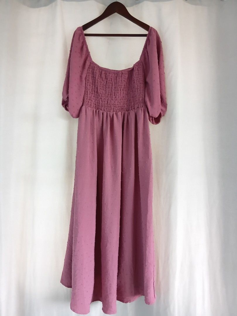 Mauve Pink Long Dress (Category: Dresses) located in Angeles City. Submitted by itsandspreloved (Listing ID 1468525877, Image 1). Description: size: L-XL (garterized) From US used once.