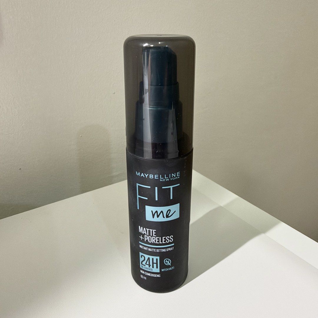 Maybelline Fit Me Matte + Poreless Setting Spray (Category: Makeup) located in Quezon City. Submitted by aj.mnl (Listing ID 1468601667, Image 1). Description: ~75-80% full 🏷️ Also available as a SET: Maybelline Fit Me Matte + Poreless - Primer - Foundation (shade 118) - Setting spray.