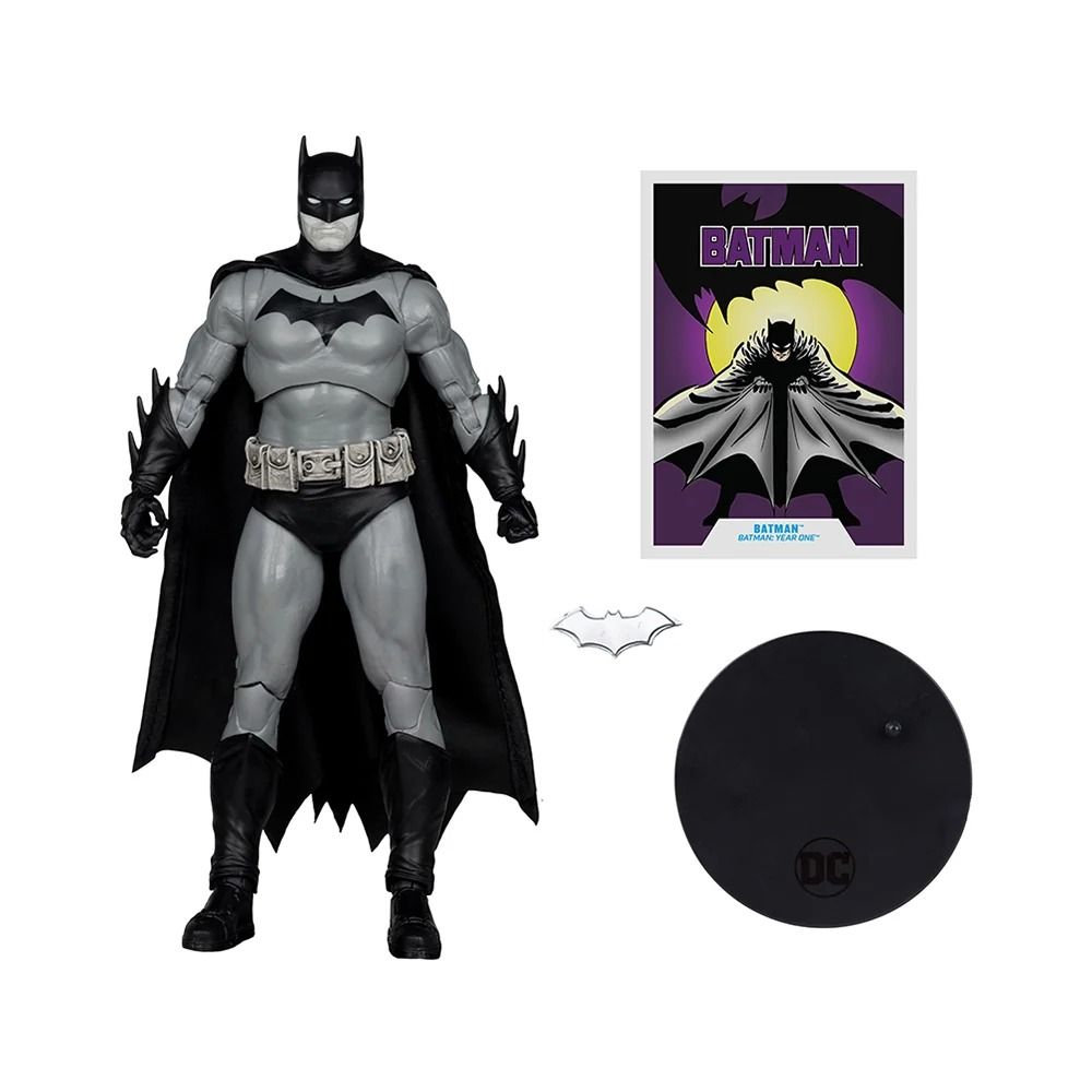McFarlane DC Multiverse - Batman (Year One) Platinum Edition (Category: Figurines & Statues) located in Pasay City. Submitted by zoomgio (Listing ID 1468596696, Image 2). Description: Condition: MISB/brand new **100% genuine/original/authentic product. No lowballers please. Features: - Incredibly detailed 7” scale figure based on the DC MULTIVERSE - Designed with Ultra Articulation with up to 22 moving parts for full range of posing and play MOP: