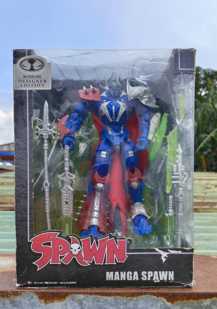 McFarlane Toys Designer Edition Manga Spawn Action Figure (Category: Figurines & Statues) located in Caloocan City. Submitted by .7912. (Listing ID 1468687412, Image 1). Description: displayed back in the box complete accessories damaged box Lalamove J&T Express.