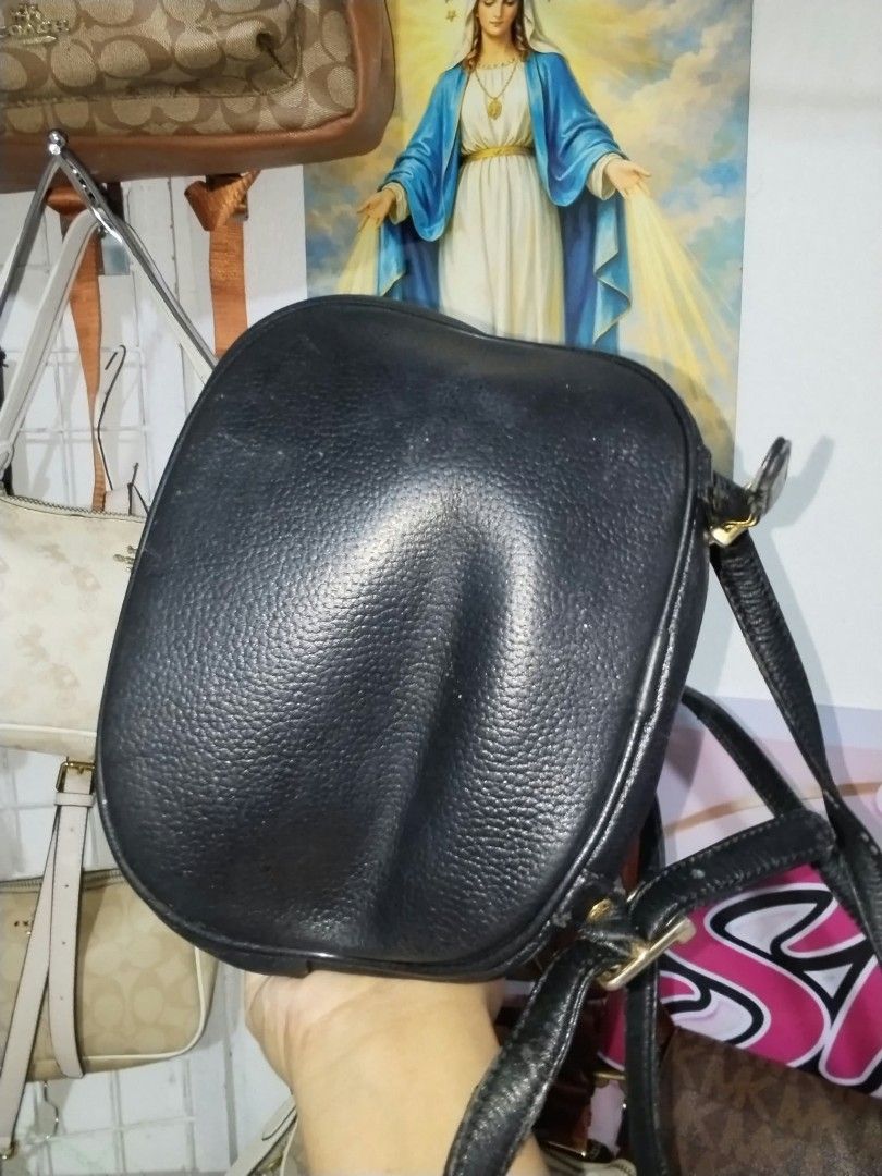 MCM small Backpack (Category: Backpacks) located in Manila. Submitted by bagelyascollection (Listing ID 1468707578, Image 2). Description: A small size backpack MCM black plain design turnable screw issue hardware faded pero walang kalawang.