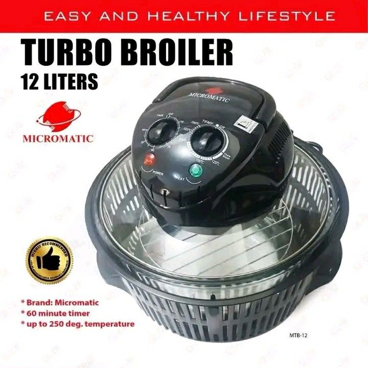 Micromatic Turbo Broiler 12 Liters MTB-12 (Category: Cookware & Accessories) located in Manila. Submitted by wisecat_f7c143 (Listing ID 1468569310, Image 3). Description: New Arrival !!! Micromatic Turbo Broiler 12 Liters MTB-12 pm me COD via lalamove.