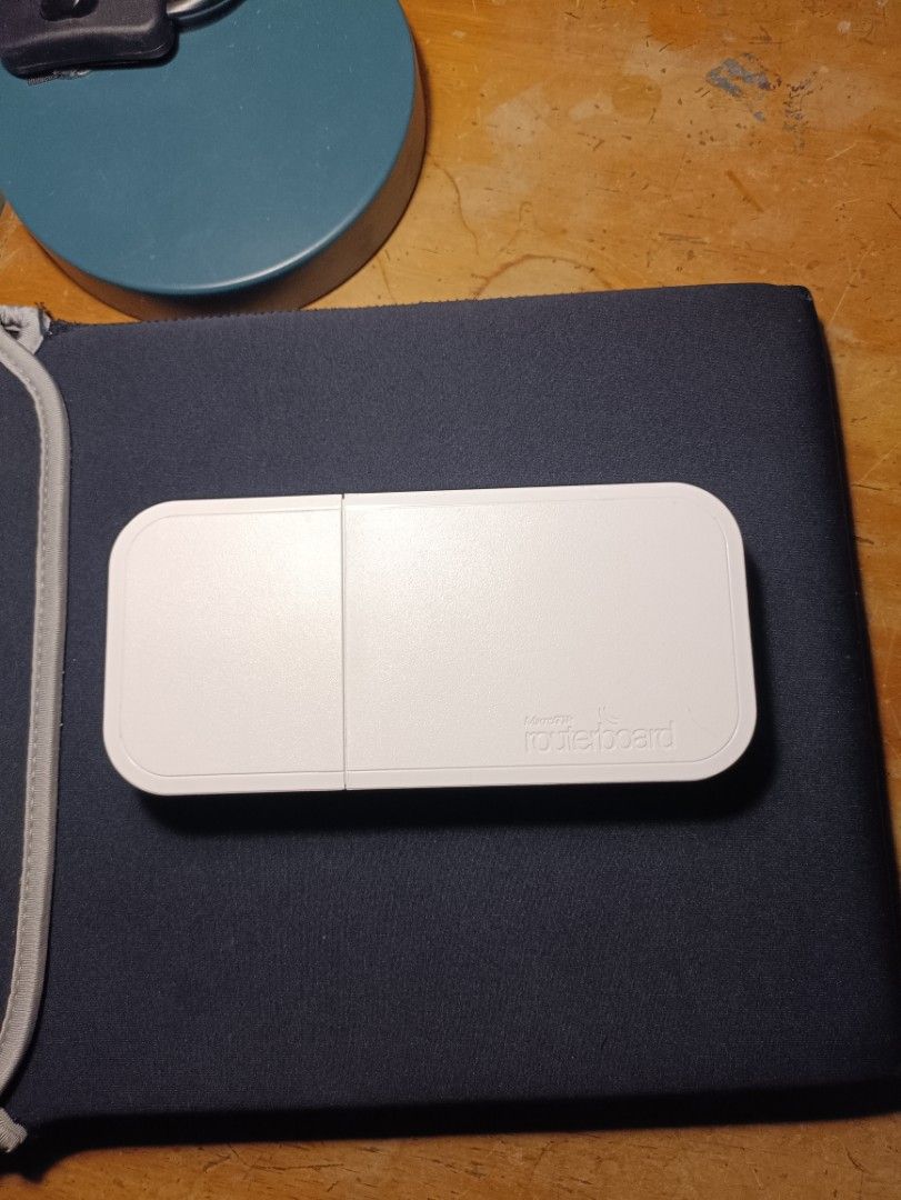 Mikrotik RBwAP2nD wAP Routerboard unit (Category: Networking) located in Aroroy. Submitted by sellstuffifound (Listing ID 1468678110, Image 1). Description: Model: Mikrotik Routerboard RBwAP2nD Specs: -One 10/100 Mbps Ethernet port and Wi-Fi 4 (802.11b/g/n) dual-chain wireless. -Supports passive PoE-in (11–57 V) and standard 802.3af/at -QCA9533 650 MHz processor with 64 MB of RAM and 16 MB flash storage no box or any accessories included power wo