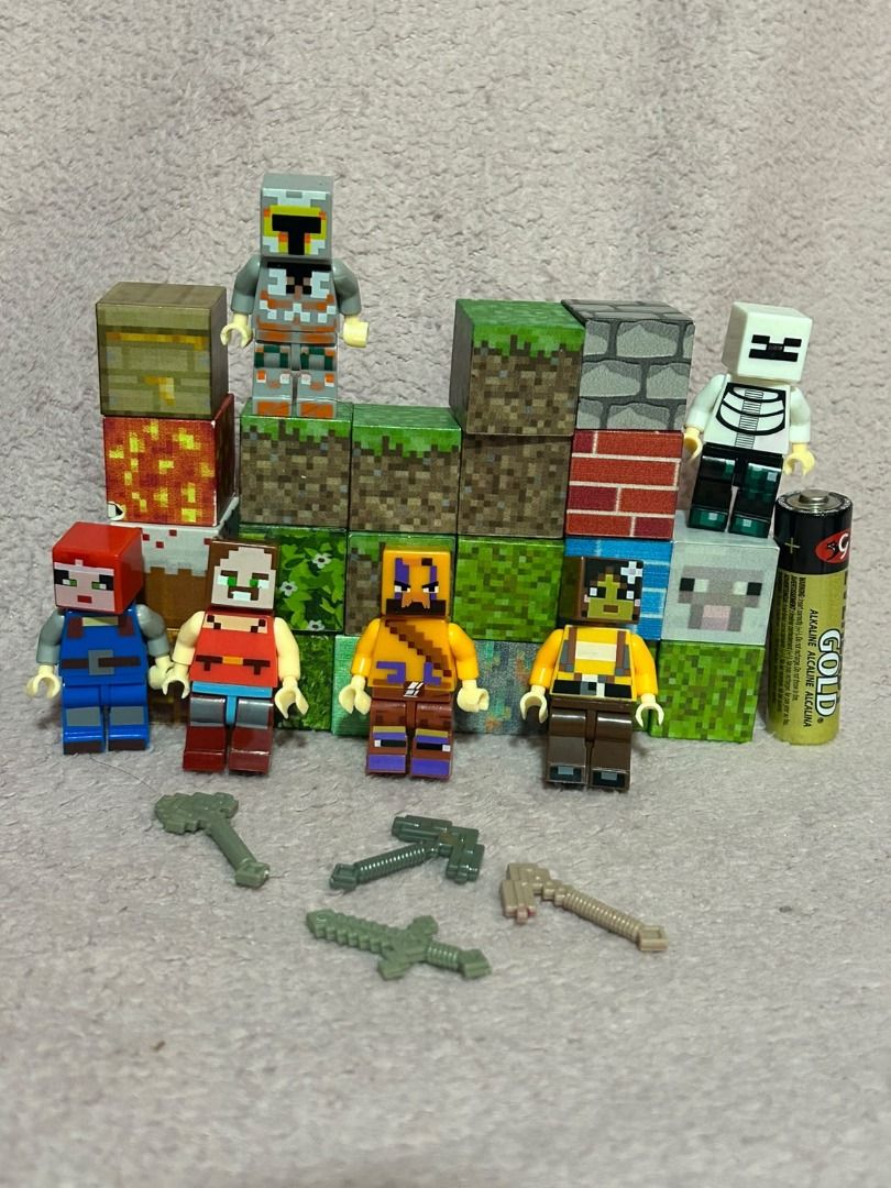 Minecraft Minifigures and Magnetic Blocks Bundle (Category: Lego & Building Sets) located in Las Pinas. Submitted by whatzupriley (Listing ID 1468548820, Image 2). Description: Minecraft Take all bundle.