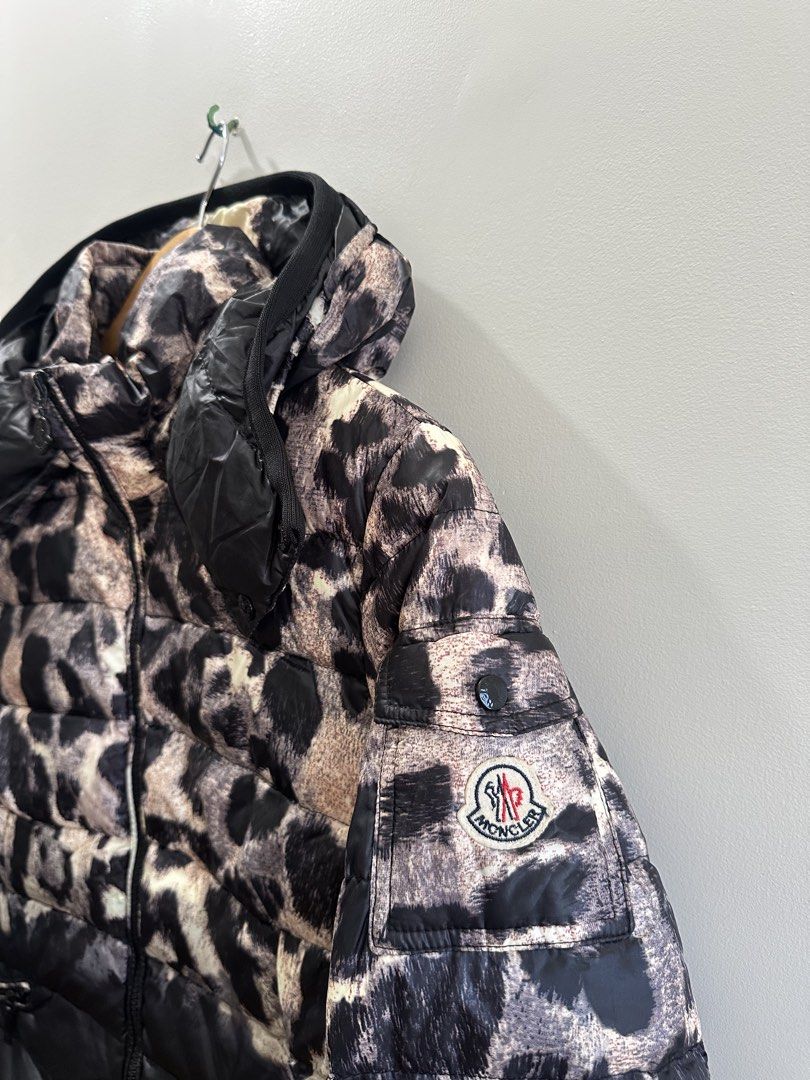 Moncler Saby Leopard-Print Down Jacket (Category: Coats, Jackets and Outerwear) located in Baguio. Submitted by .daryl (Listing ID 1468659246, Image 2). Description: 19 width 24 length .