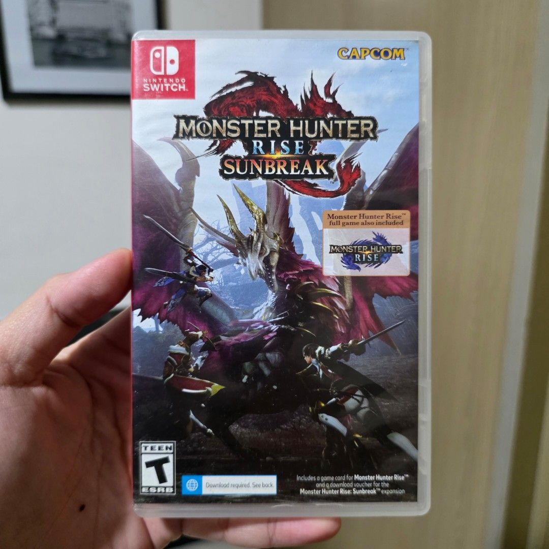 Monster Hunter Rise switch game (Category: Nintendo) located in Manila. Submitted by sweettotes_ph (Listing ID 1468581760, Image 1). Description: Base game only (used codes) No issues Fully working Good condition I have other games feel free to check my listings :) For pickup or delivery Bdo Gcash Maya Gotyme payment.