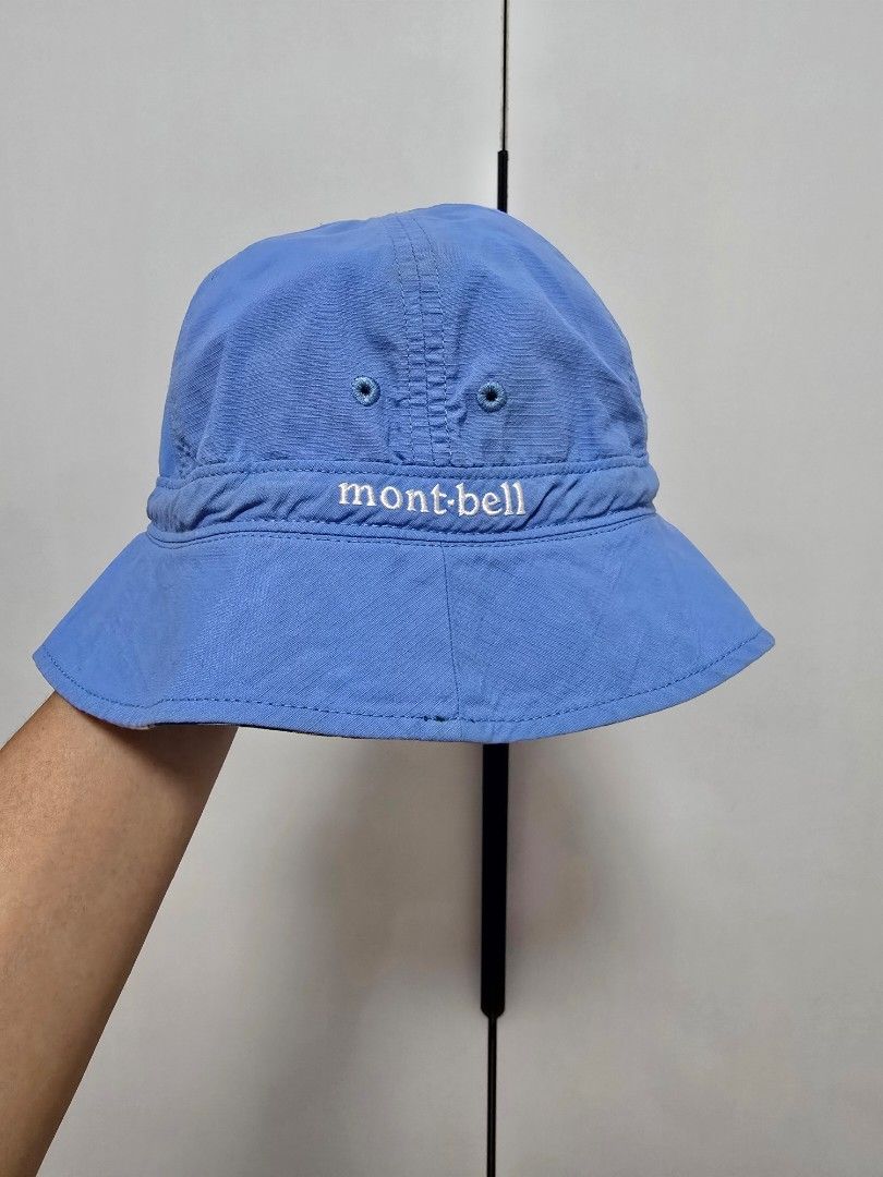 Mont-bell Reversible Toddler's Bucket Hat (Category: Babies & Kids Fashion) located in Pasig City. Submitted by jam1ekow (Listing ID 1468546987, Image 1). Description: reversible with inner adjustble strap light stain but not obvious due to storage in d cabinet.