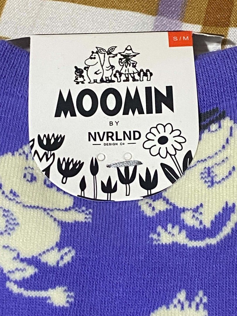 Moomin x Nvrland Purple Socks (Category: Socks & Tights) located in Iba. Submitted by yunqiz (Listing ID 1468571175, Image 3). Description: S/M.