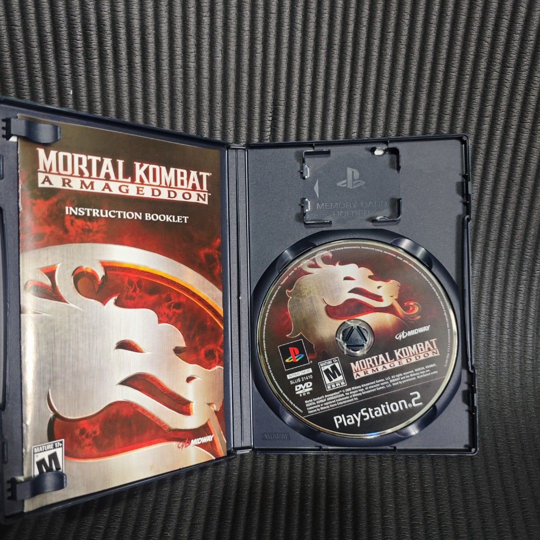 Mortal Kombat Armageddon PS2 Game (US) (Category: PlayStation) located in Quezon City. Submitted by shopme_gadget30 (Listing ID 1468542622, Image 3). Description: kindly read the details first for sale fixed price good condition tested and working with Case and disc game with manual compatible to ps2 US Region qc area meet up: sm north shipping fee must shoulder by the buyer via lalamove or grab payment: bdo/gcash happy gaming everyone.