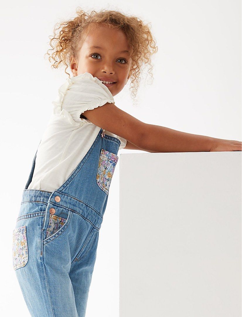 M&S Cotton Rich Denim Dungarees (Category: Babies & Kids Fashion) located in Pasay City. Submitted by littlebebekidsstuff (Listing ID 1468509683, Image 3). Description: Size: 2-3y.
