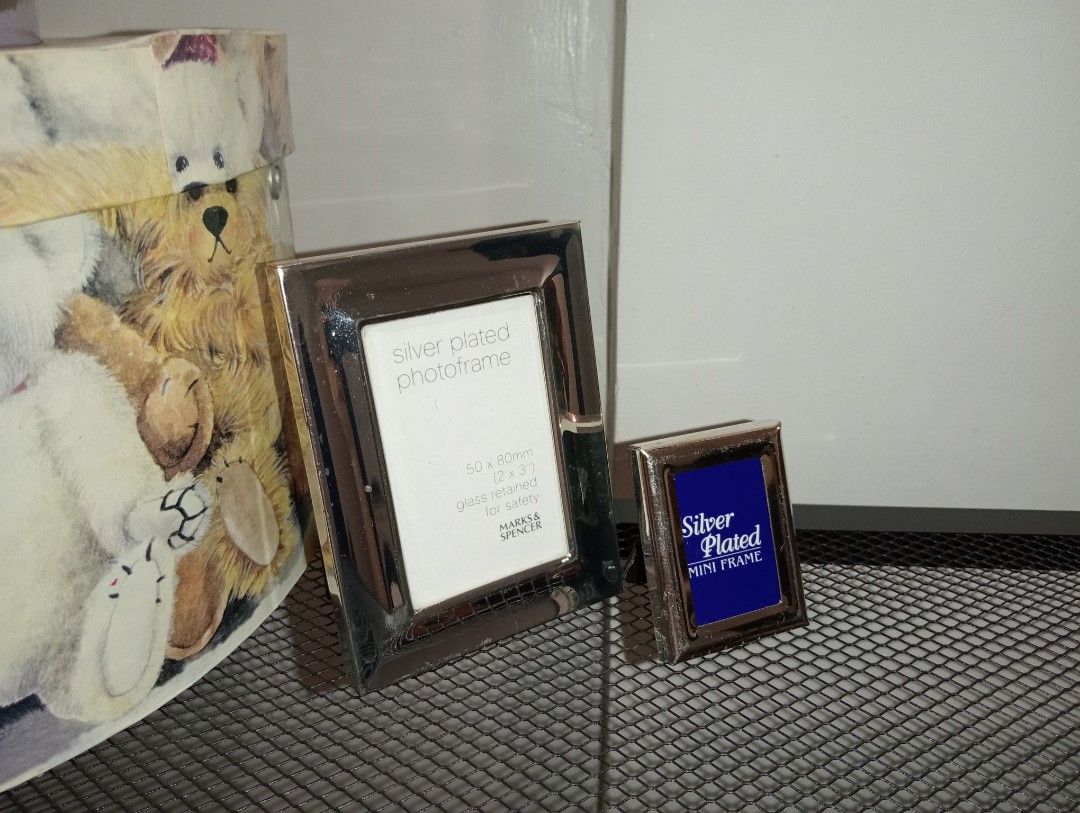 M&S SILVER PLATED PHOTO FRAMES (WITH SCRATCHES) (Category: Frames & Pictures) located in Kawit. Submitted by gieclutter (Listing ID 1468711914, Image 1). Description: Flakers and joy reservers are 𝗻𝗼𝘁 𝗮𝗹𝗹𝗼𝘄𝗲𝗱 Actual photos, sized precisely Verify item's dimensions first All sales are final—no returns, exchanges, or refunds 𝗖𝗢𝗡𝗗𝗜𝗧𝗜𝗢𝗡: ・𝗔𝗦 𝗜𝗦 ・with glass & stand ・scratches, oxidations 𝗟𝗢𝗖𝗔𝗧𝗜𝗢𝗡: Kawit, Cavite 𝗠𝗢𝗣: �