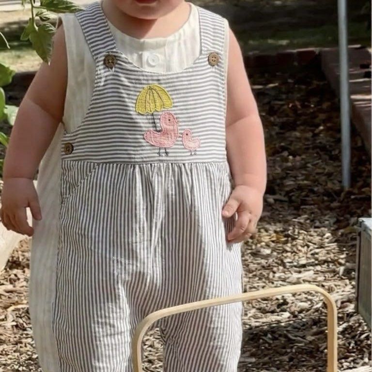 M&S Striped Dungarees (Category: Babies & Kids Fashion) located in Pasay City. Submitted by littlebebekidsstuff (Listing ID 1468520778, Image 1). Description: Size: 9-12m.