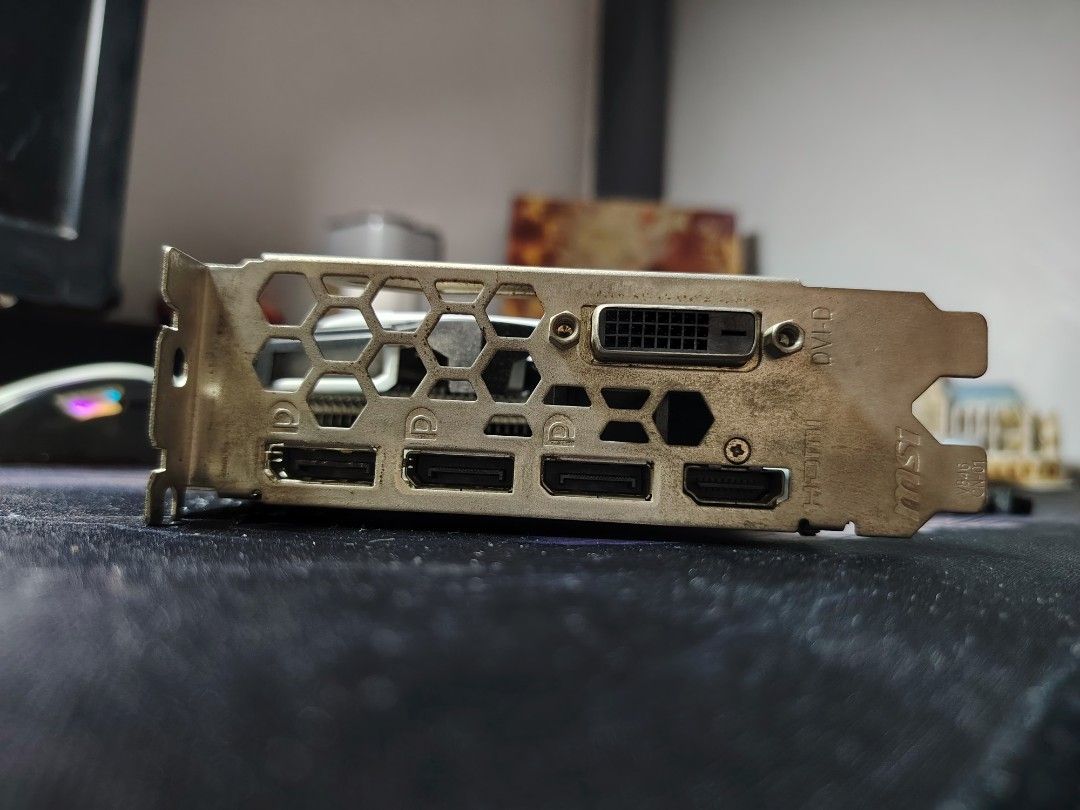 MSI Radeon RX 570 ARMOR 8G OC (Category: Computer Parts) located in Santa Rosa. Submitted by ra3zerz (Listing ID 1468691081, Image 3). Description: FS: MSI Radeon RX 570 Armor 8GB OC • Price: ₱4500 (Negotiable) • Condition: Used / 2nd Hand • Specs: 8GB GDDR5 VRAM | 256-bit | 1x HDMI, 3x DisplayPort, 1x DVI-D (Requires 1x 8-pin power) • Product: GPU Only no Original Box Available. • RFS: Going for a laptop and will not be using my pc. Details: • 1
