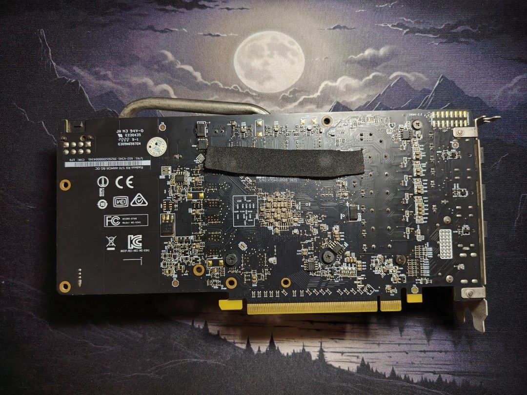 MSI Radeon RX 570 ARMOR 8G OC (Category: Computer Parts) located in Santa Rosa. Submitted by ra3zerz (Listing ID 1468691081, Image 2). Description: FS: MSI Radeon RX 570 Armor 8GB OC • Price: ₱4500 (Negotiable) • Condition: Used / 2nd Hand • Specs: 8GB GDDR5 VRAM | 256-bit | 1x HDMI, 3x DisplayPort, 1x DVI-D (Requires 1x 8-pin power) • Product: GPU Only no Original Box Available. • RFS: Going for a laptop and will not be using my pc. Details: • 1