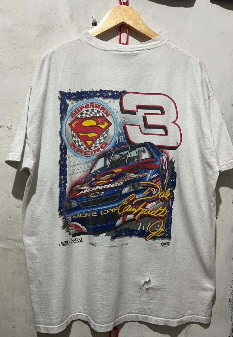 NASCAR DC COMICS DALE EARNHARDT JR (Category: Formal Shirts) located in Leyte. Submitted by thriftflip2 (Listing ID 1468537872, Image 3). Description: VINTAGE NASCAR DC COMICS DALE EARNHARDT JR #3 CAR AND SUPERMAN GRAPHICS ANJAN NA DETAILS SA PIC PINHOLE NEED WASH SIZE XL WIDTH 24 LENGTH 30.