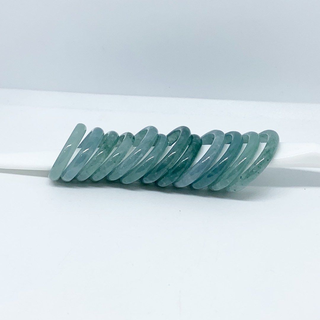 Natural Grade A Icy Blue Water Jadeite Slim Bangle Ring • (Category: Rings) located in Cabanatuan. Submitted by cm.yen (Listing ID 1468587262, Image 2). Description: “OVERALL STONE FOR GOOD HEALTH, LUCK, LONG LIFE, PROTECTION, ATTRACTS WEALTH AND MANIFEST YOUR DREAMS TO REALITY” Natural Grade A Icy Blue Water Jadeite Slim Bangle Ring • P 690 | Natural Stone 💯 Sizes: 5-10 Stone of Heaven. It’s mainly considered as a symbol of serenity, tranquilit