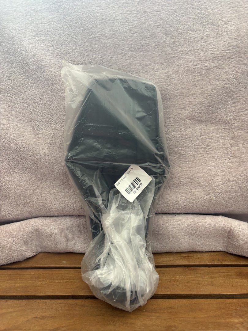 Navi 110 Handle Cover Guard Protector (Category: Helmets and other Riding Gears) located in Manila. Submitted by moira08 (Listing ID 1468516738, Image 2). Description: Black handle cover for Navi 110 motorcycle. Still sealed in the original plastic packaging. Never opened or used. Sticker label with barcode and part number attached on the back. Simple accessory to protect the handlebar area..
