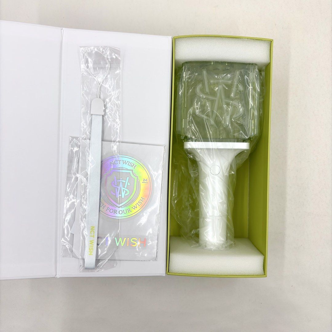 NCT wish light stick BRANDNEW (Category: K-Wave Merchandise) located in Quezon City. Submitted by titolotsky (Listing ID 1468690412, Image 2). Description: NCT Wish Light Stick Brandnew and Authentic • Money back if proven fake • Tandang Sora QC.