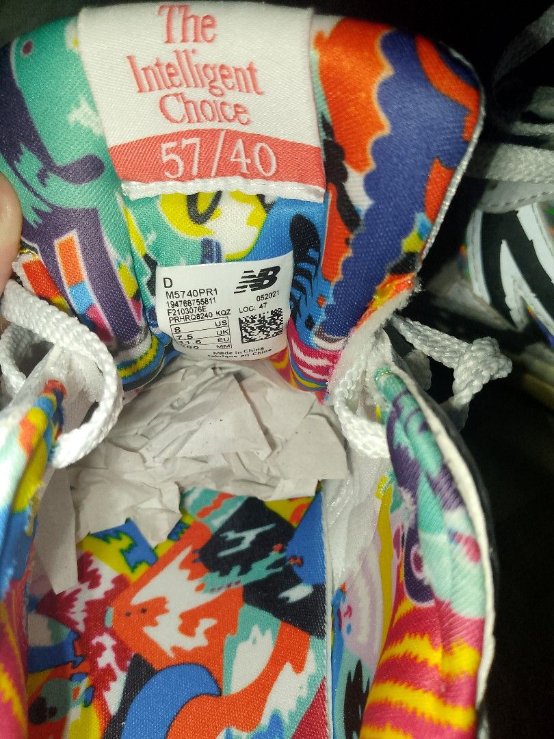 New Balance 57/40 Pride Pack — 100% Authentic ✅ | US 7.5 (Category: Casual Shoes) located in Manila. Submitted by zayd_nics (Listing ID 1468568036, Image 2). Description: ✅ 100% Authentic — Model M5740PR1 📏 Size: US 7.5 / UK 7 / EU 40.5 🌈 Limited Edition Pride Pack — rainbow details inside 📸 All photos posted including tag & sole Condition: Used — Good condition - No box - Slight natural yellowing on gum sole (normal oxidation) - Suede in grea